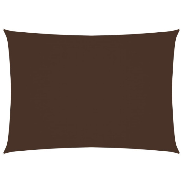 Toldo de vela rectangular tela Oxford marrón 2.5x4 m D