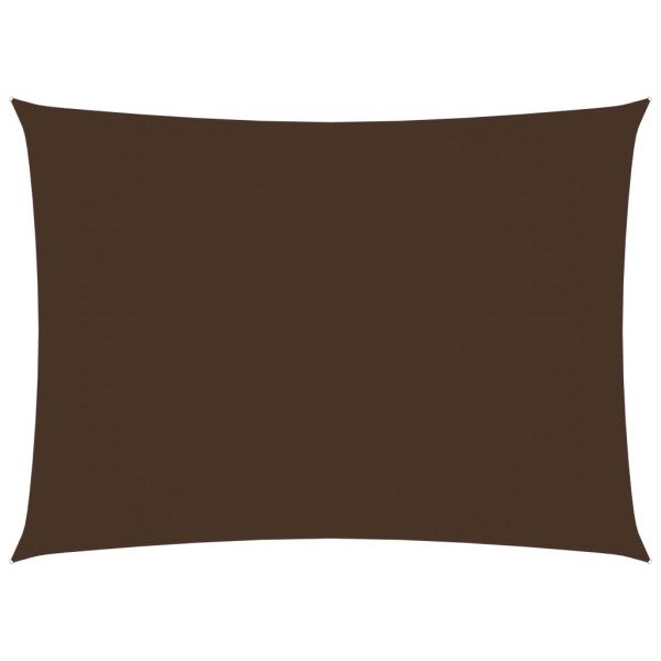 Toldo de vela rectangular tela Oxford marrón 6x7 m D