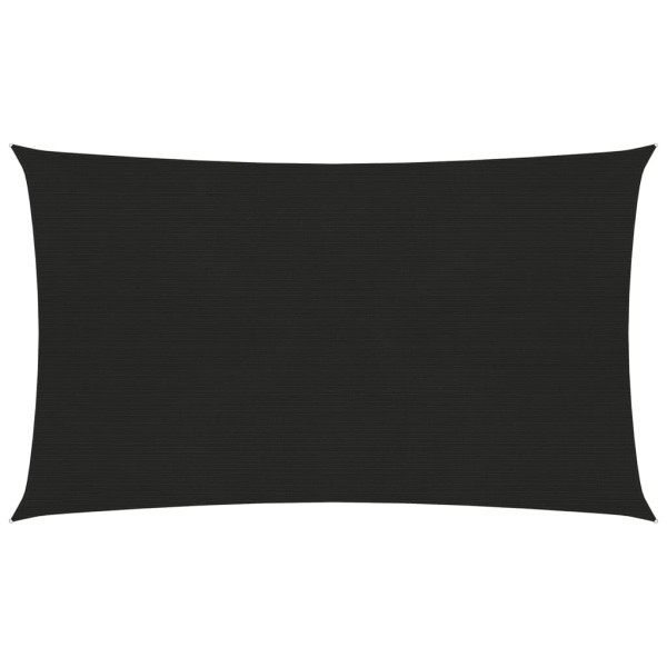 Toldo de vela negro HDPE 160 g/m² 3x6 m D