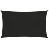 Toldo de vela negro HDPE 160 g/m² 3x6 m 1