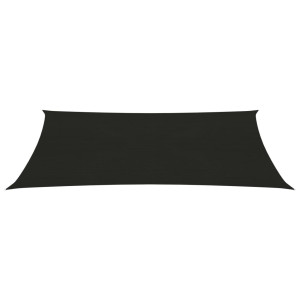 Para-sol estilo vela 160 g/m² 3x6 m PEAD preto H