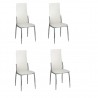 Cadeiras de jantar 4 pcs couro artificial branco 1