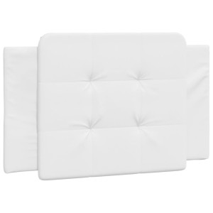 Almofadão de cabeceira 80 cm couro artificial branco H