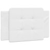 Cabecero de cama acolchado cuero sintético blanco 80 cm 2