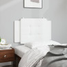 Cabecero de cama acolchado cuero sintético blanco 80 cm 3
