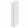 Cabecero de cama acolchado cuero sintético blanco 80 cm 5