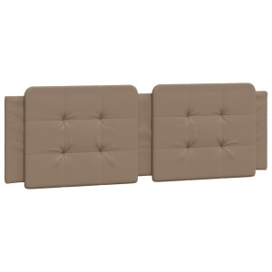 Cabecero de cama acolchado cuero sintético capuchino 160 cm H
