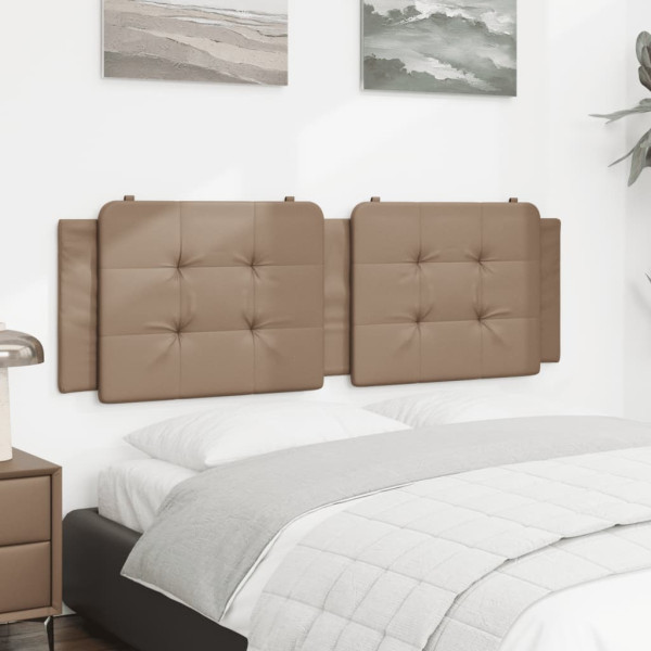 Almofadão de cabeceira 160 cm couro artificial cappuccino M 3
