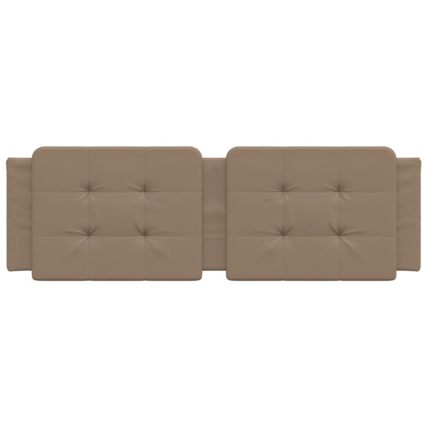 Almofadão de cabeceira 160 cm couro artificial cappuccino M 4