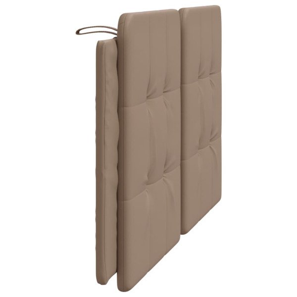 Cabecero de cama acolchado cuero sintético capuchino 160 cm M 5