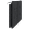 Cabecero de cama acolchado cuero sintético negro 160 cm 5