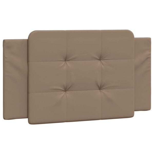 Cabecero de cama acolchado cuero sintético capuchino 100 cm M 2