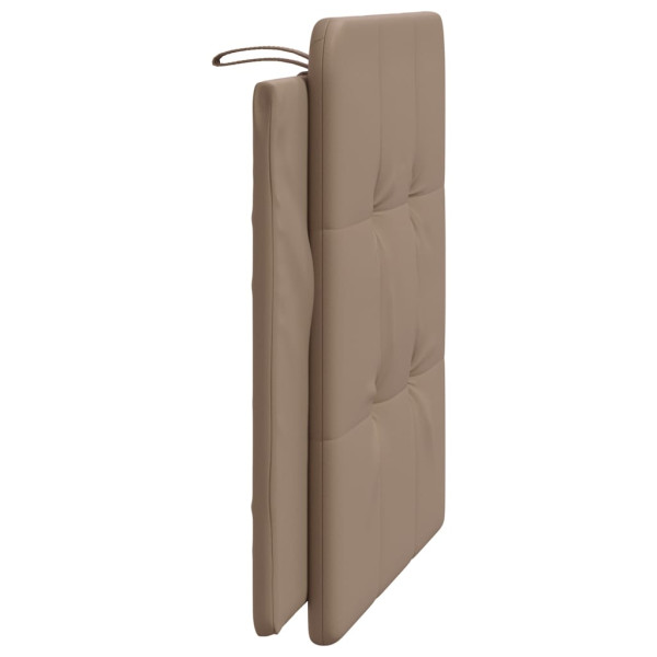 Cabecero de cama acolchado cuero sintético capuchino 100 cm M 5