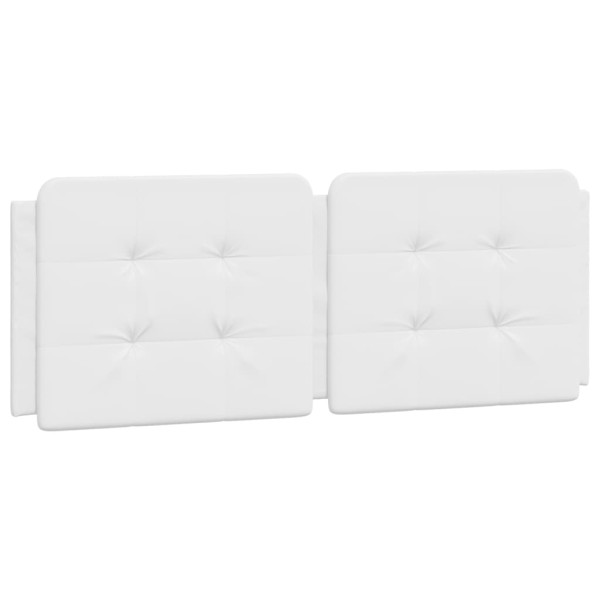 Almofadão de cabeceira 120 cm couro artificial branco M 2