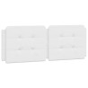 Almofadão de cabeceira 120 cm couro artificial branco 2