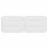 Cabecero de cama acolchado cuero sintético blanco 120 cm 4