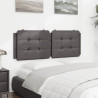 Almofadão de cabeceira 120 cm couro artificial cinzento 3