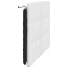 Almofadão de cabeceira 140 cm couro artificial branco e preto 5