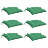 Almofadões de cadeira 6 pcs 40x40x7 cm tecido oxford verde 3