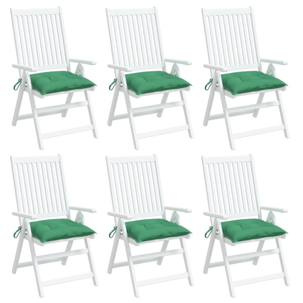 Almofadões de cadeira 6 pcs 40x40x7 cm tecido oxford verde M 4