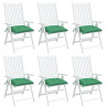 Almofadões de cadeira 6 pcs 40x40x7 cm tecido oxford verde 4