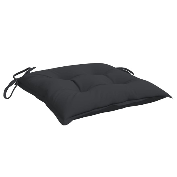 Almofadões de cadeira 2 pcs 40x40x7 cm tecido oxford preto M 4