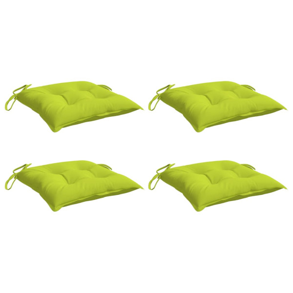 Cojines de silla de jardín 4 uds tela Oxford verde 40x40x7 cm M 3