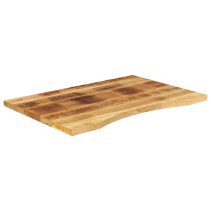 Tablero de escritorio con curva madera mango rugosa 90x60x2.5cm H