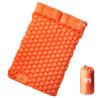 Colchón de camping autoinflable y almohadas 2 personas naranja 1