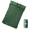 Colchón de camping autoinflable con almohadas 2 personas verde 1