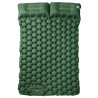 Colchón de camping autoinflable con almohadas 2 personas verde 2