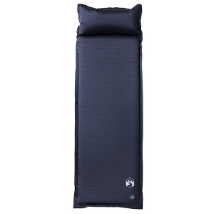 Colchón de camping autoinflable con almohada integrada gris H