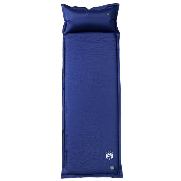 Colchón camping autoinflable con almohada integrada azul marino M 2