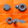 Colchón inflable de camping con almohada integrada naranja 4