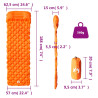Colchón inflable de camping con almohada integrada naranja 5
