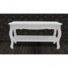 Mesa de centro com 2 prateleiras MDF branco 4