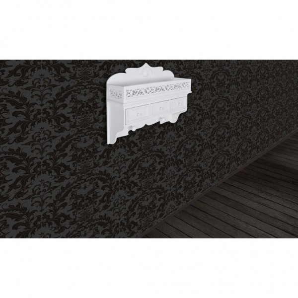 Estante De Pared Con 3 Cajones Blanco M 3