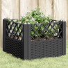 Jardinera con clavijas PP negro 43.5x43.5x43.5 cm 1