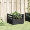 Jardinera con clavijas PP negro 43.5x43.5x43.5 cm 3