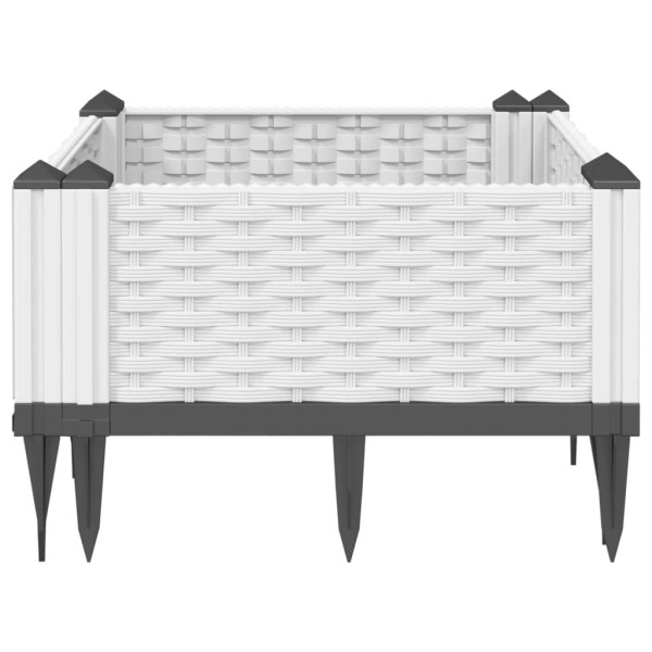 Jardinera con clavijas PP blanco 42.5x42.5x28.5 cm M 4