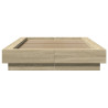 Estructura cama con luces LED madera roble Sonoma 90x190 cm 5