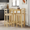 Set de bar 5 piezas madera maciza de pino 1