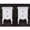 Mesas-de-cabeceira com 2 gavetas 2 pcs MDF branco 5