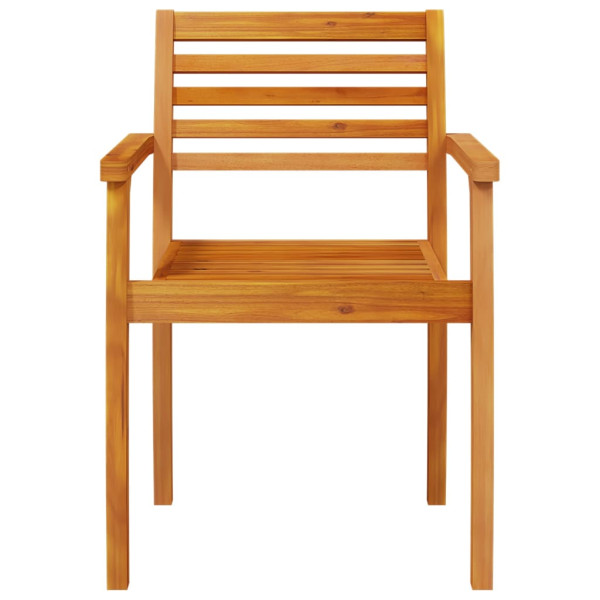 Sillas de jardín 4 uds madera maciza de acacia 59x55x85 cm M 5