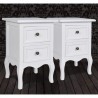 Mesas-de-cabeceira com 2 gavetas 2 pcs MDF branco 3