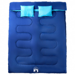 Saco de dormir doble y almohadas camping adultos 3-4 estaciones H