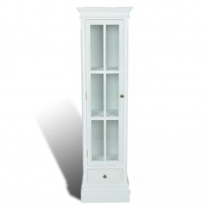 Estante com 3 prateleiras elegante madeira branco H