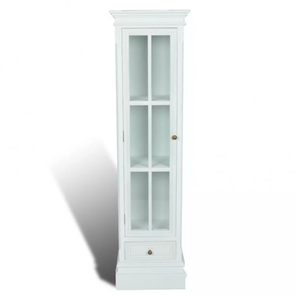 Estante com 3 prateleiras elegante madeira branco M 2