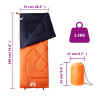 Saco de dormir de camping para adultos 3 estaciones 5