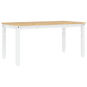 Mesa de jantar Corona 160x80x75 cm madeira pinho maciça branco H